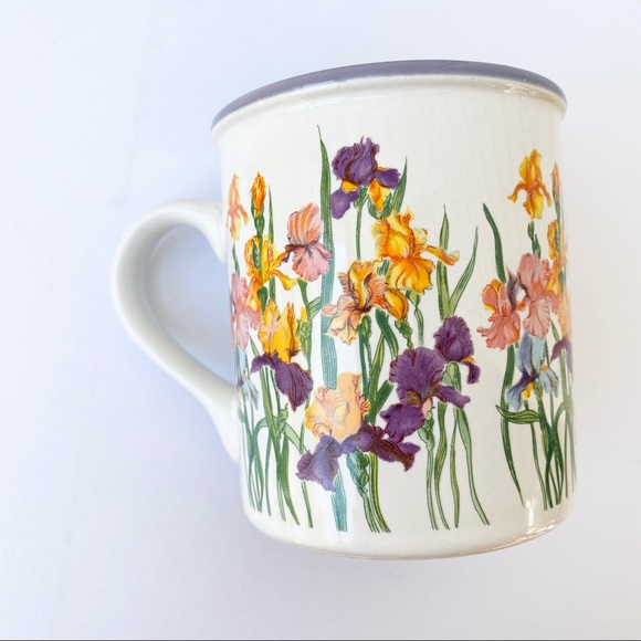 Vintage Flower Iris 1988 Coffee Mug Tea Cup - Picture 6 of 10